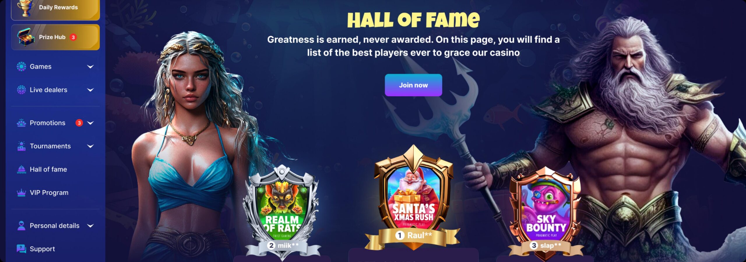Triton Slots Loyalitätsprogramm